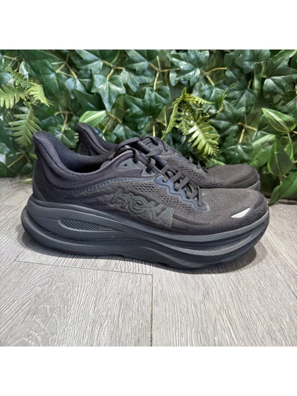 Hoka Bondi 9 Men’s Sz 11 D Black Running Shoes Max Cushion Comfort Sneaker BBLC